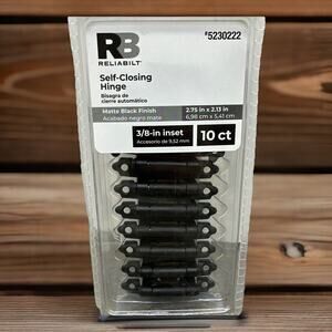 RELIABILT 200-Degree 3/8-in Inset Surface Self-closing Matte Black Cabinet Hinge